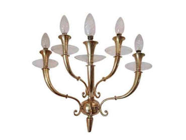 Mid-Century Brass Wall Light 50s