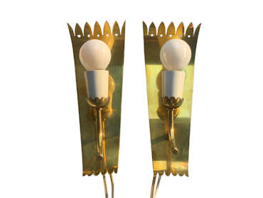 Brass Wall Sconces by Angelo Lelii for Arredoluce, 1950s