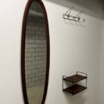 Scandinavian Mid-Century Oval Mirror Mac 1950